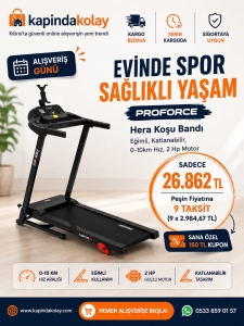 Hera Koşu Bandı Eğimli, Katlanabilir, 0-10km Hız, 2 Hp Motor
